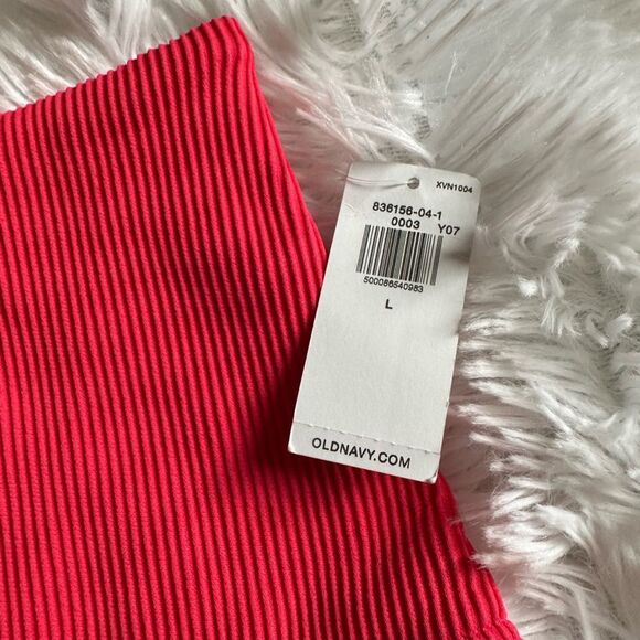 Old Navy 2 Piece Swimsuit Bikini New Ribbed Pink Womens Size Large - Picture 6 of 11